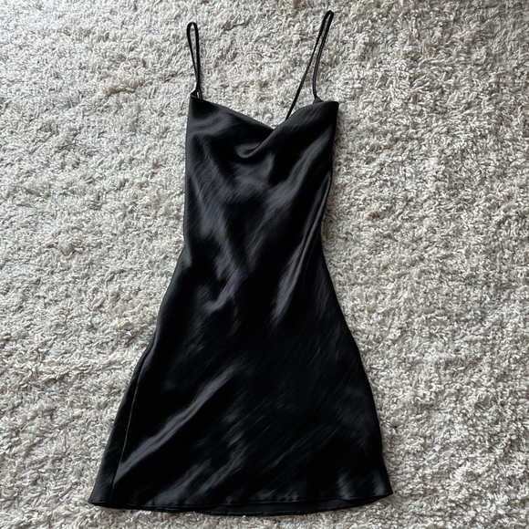 black satin dress from ASOS - Picture 1 of 2